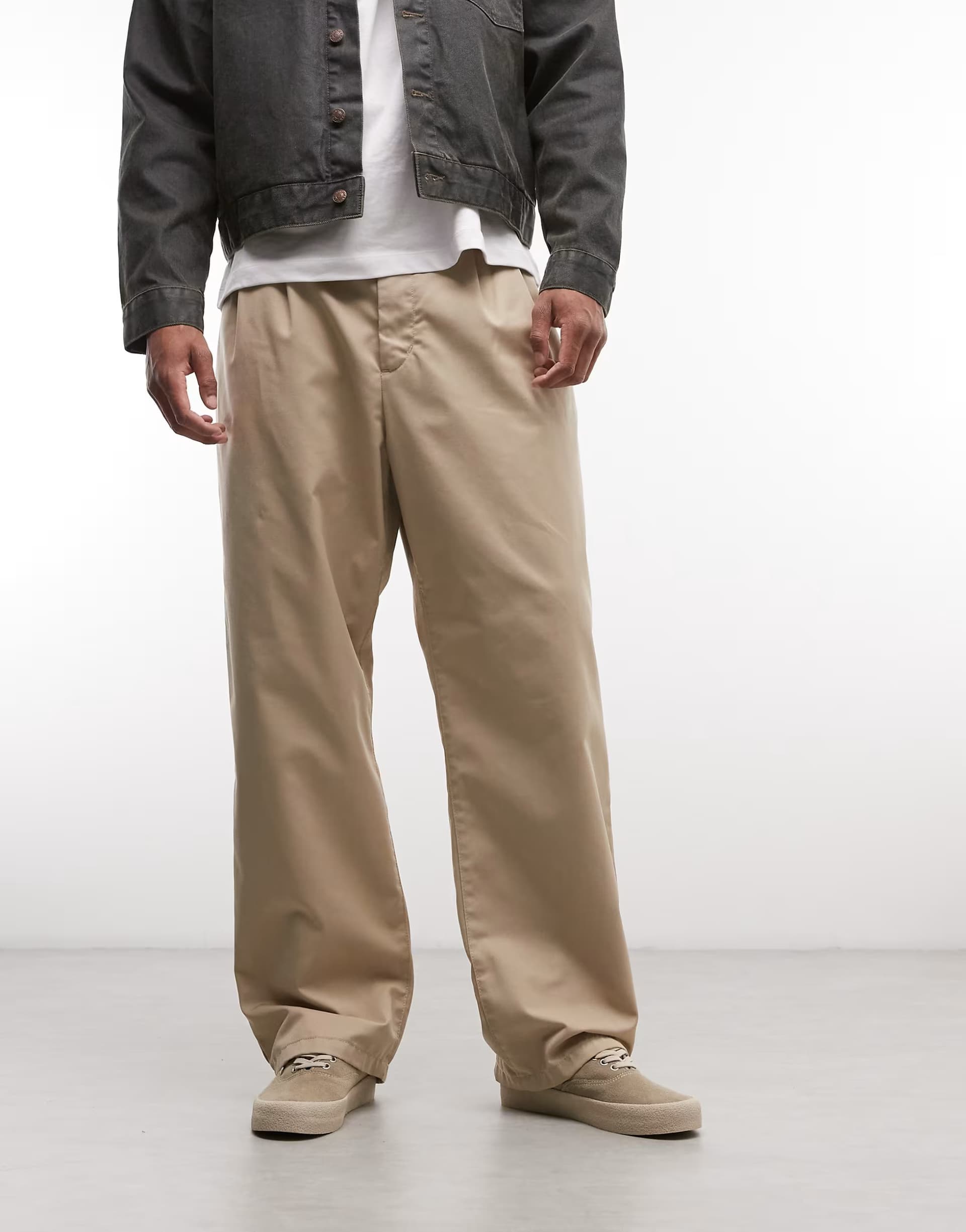 ASOS Carhartt WIP evan loose tapered fit trousers in beige