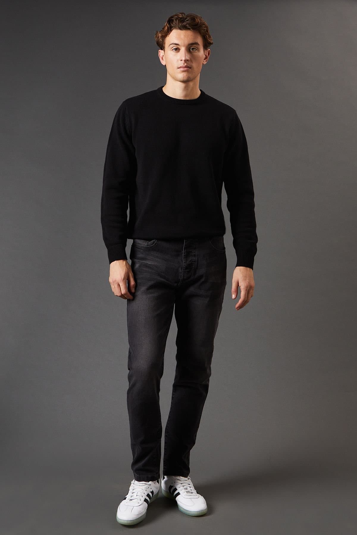 Burton Burton Men's Black Wash Skinny Fit Jean