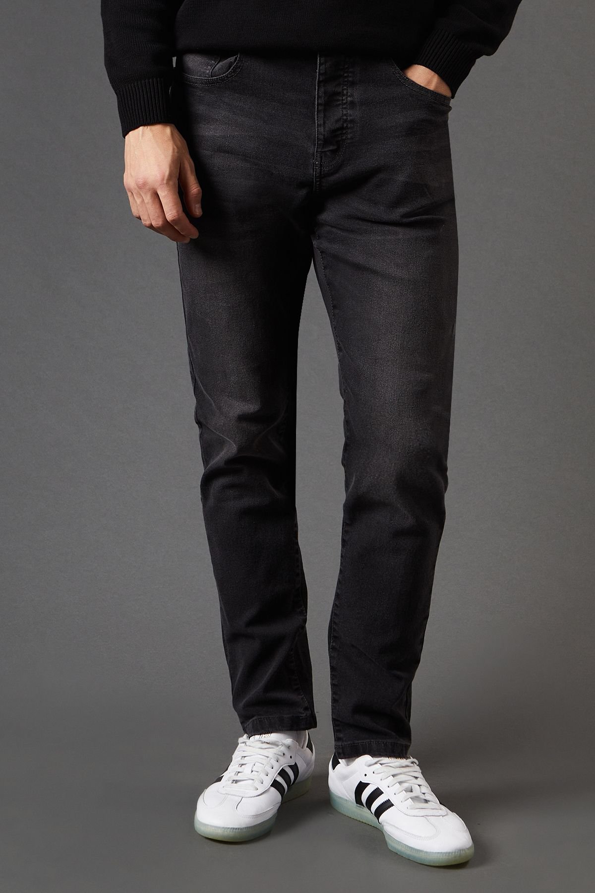 Burton Burton Men's Black Wash Skinny Fit Jean - 2