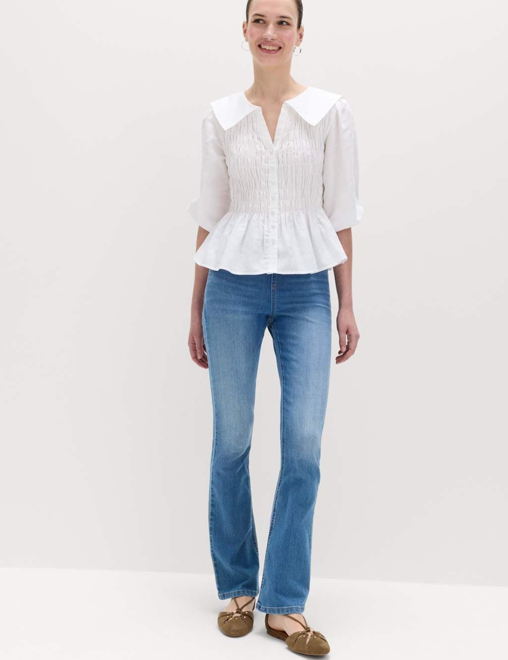 Marks & Spencer M&S Med Blue Denim Flared Jeggings