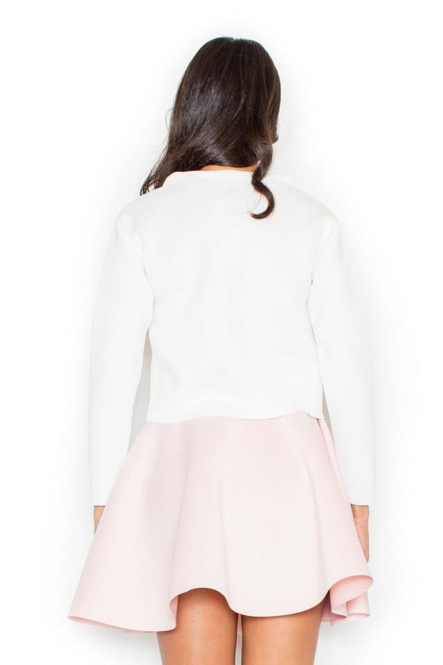 Love Lace Love Lace Women's Flared Laser Cut Mini Skirt Elegant Fit in Pink - 2