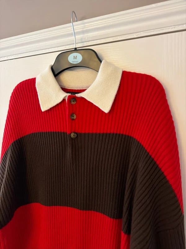 ASOS Design ASOS stripe knit rugby top