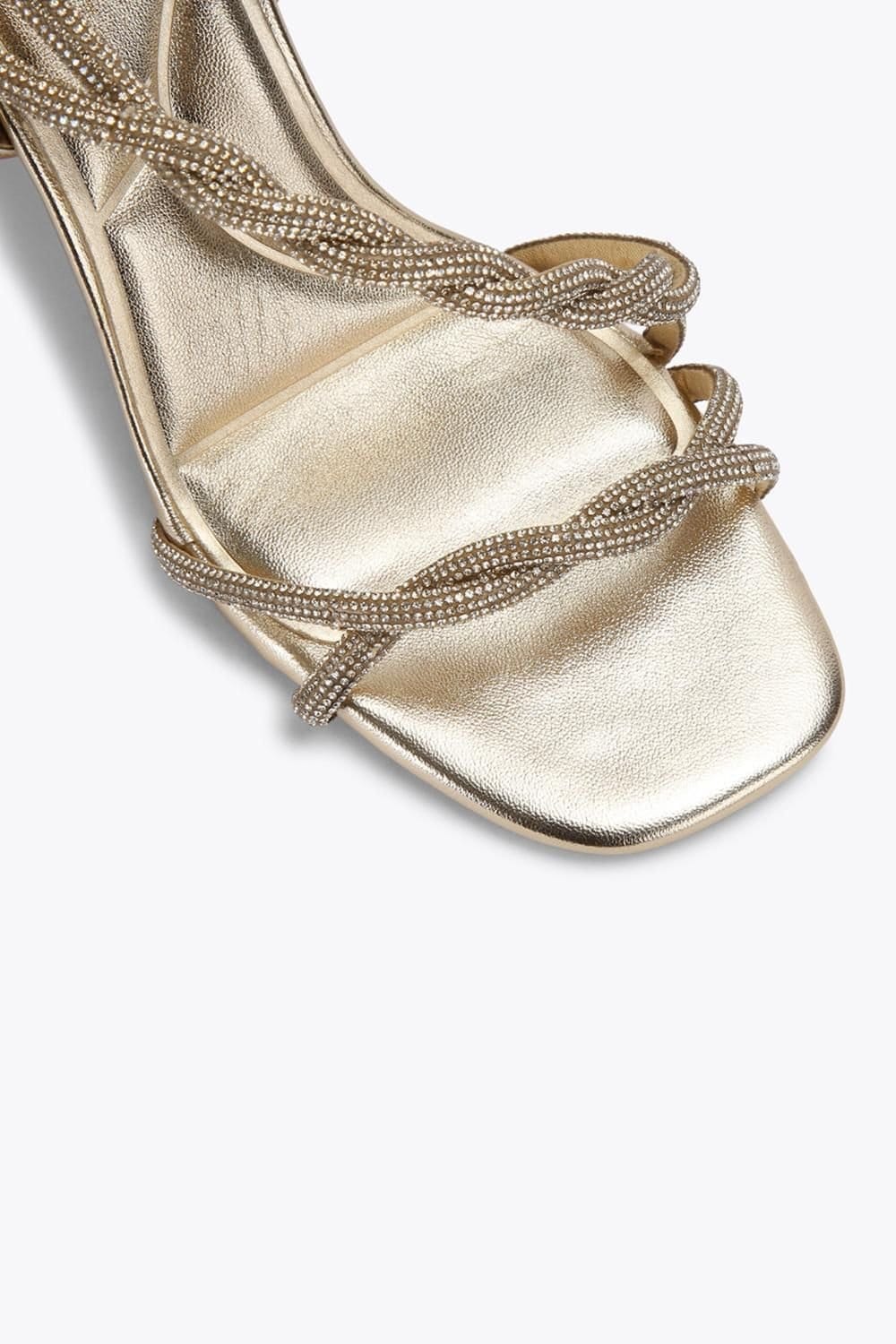 Carvela Carvela Women's 'Loopi Sandal' Fabric Heels in Gold - 4