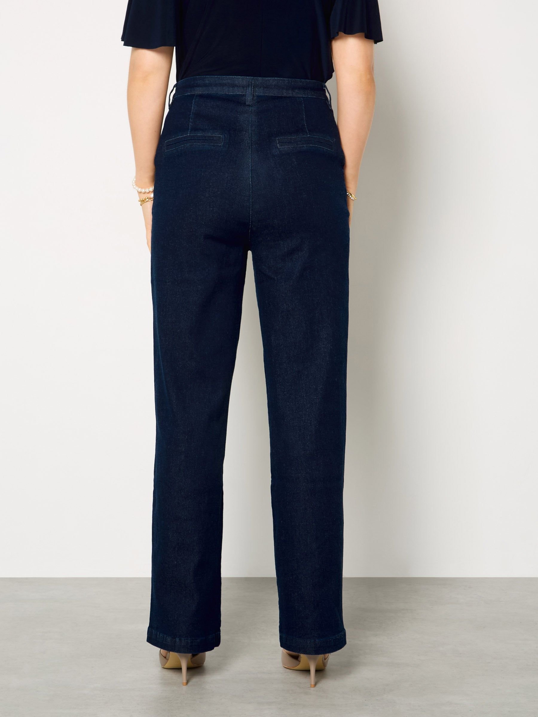 GWD by GEORGE W. DAVIES GWD by GEORGE W. DAVIES Women's GWD Dixie Dark Indigo Straight Leg Denim Jean - 3