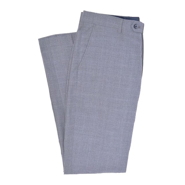 Lambretta Lambretta Men's Dawson Checked Suit Trousers in Grey - 3