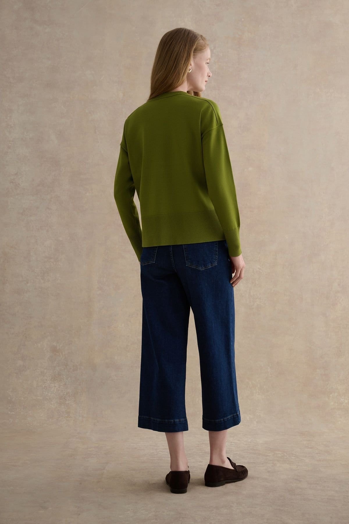 Hobbs London Hobbs London Women's Marsha Crew Neck Jumper in Green - 4