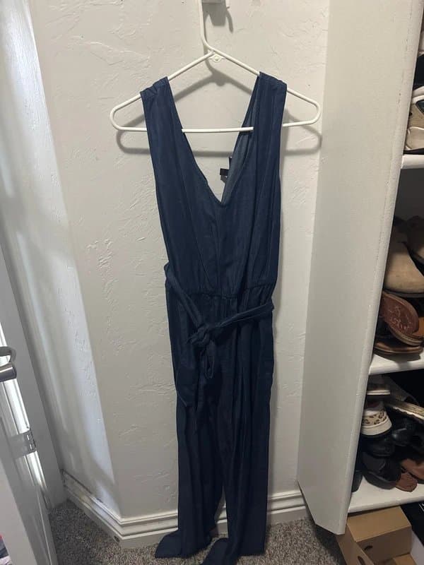 Lane Bryant Lane Bryant denim wideleg jumpsuit