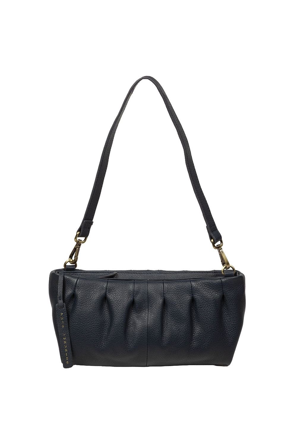 Pure Luxuries London Pure Luxuries London Women's 'Marcelline' Leather Evening & Clutch Bag in Navy - 1