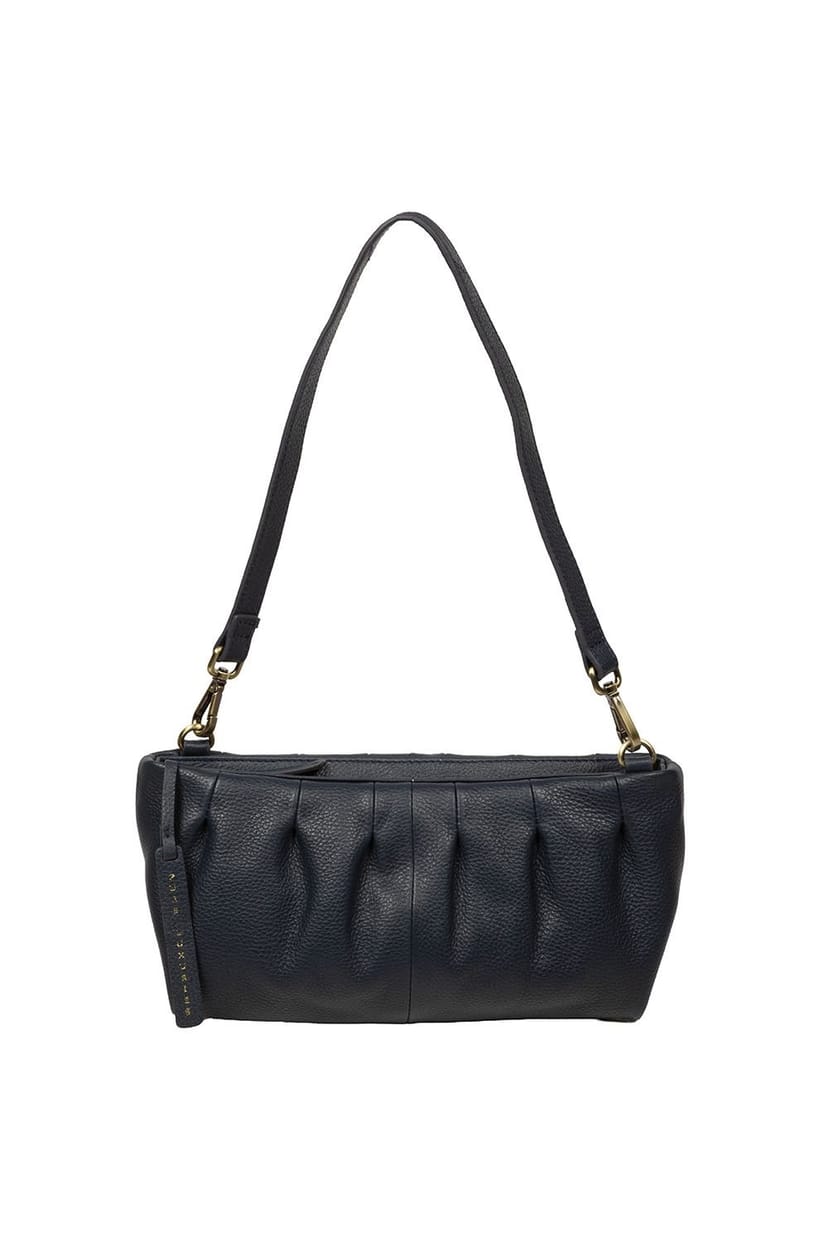 Pure Luxuries London Pure Luxuries London Women's 'Marcelline' Leather Evening & Clutch Bag in Navy - 1