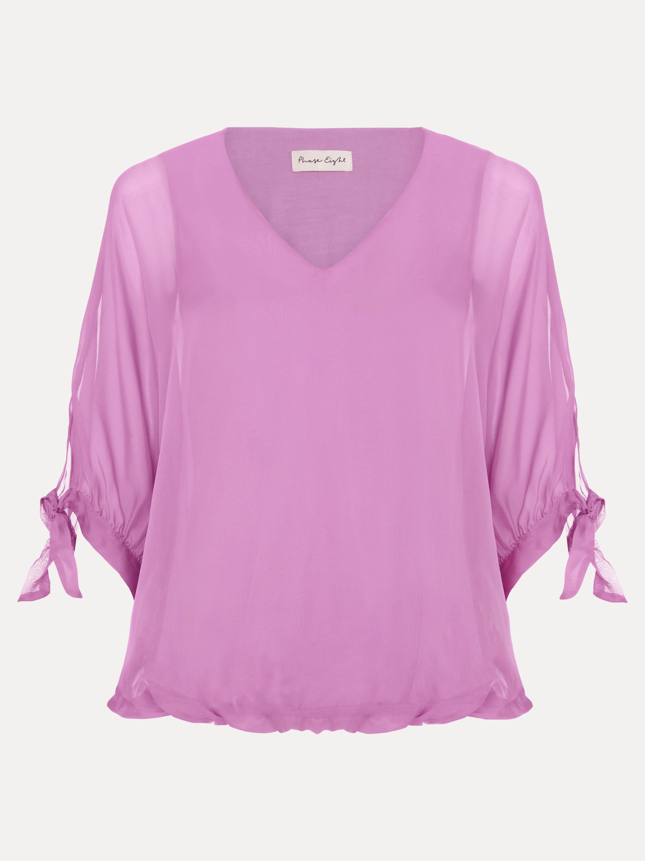 Phase Eight Phase Eight Women's Madison Silk Blouse in Fuchsia - 2