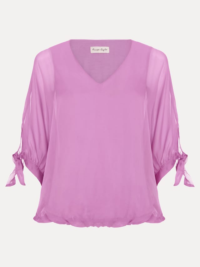 Phase Eight Phase Eight Women's Madison Silk Blouse in Fuchsia - 2