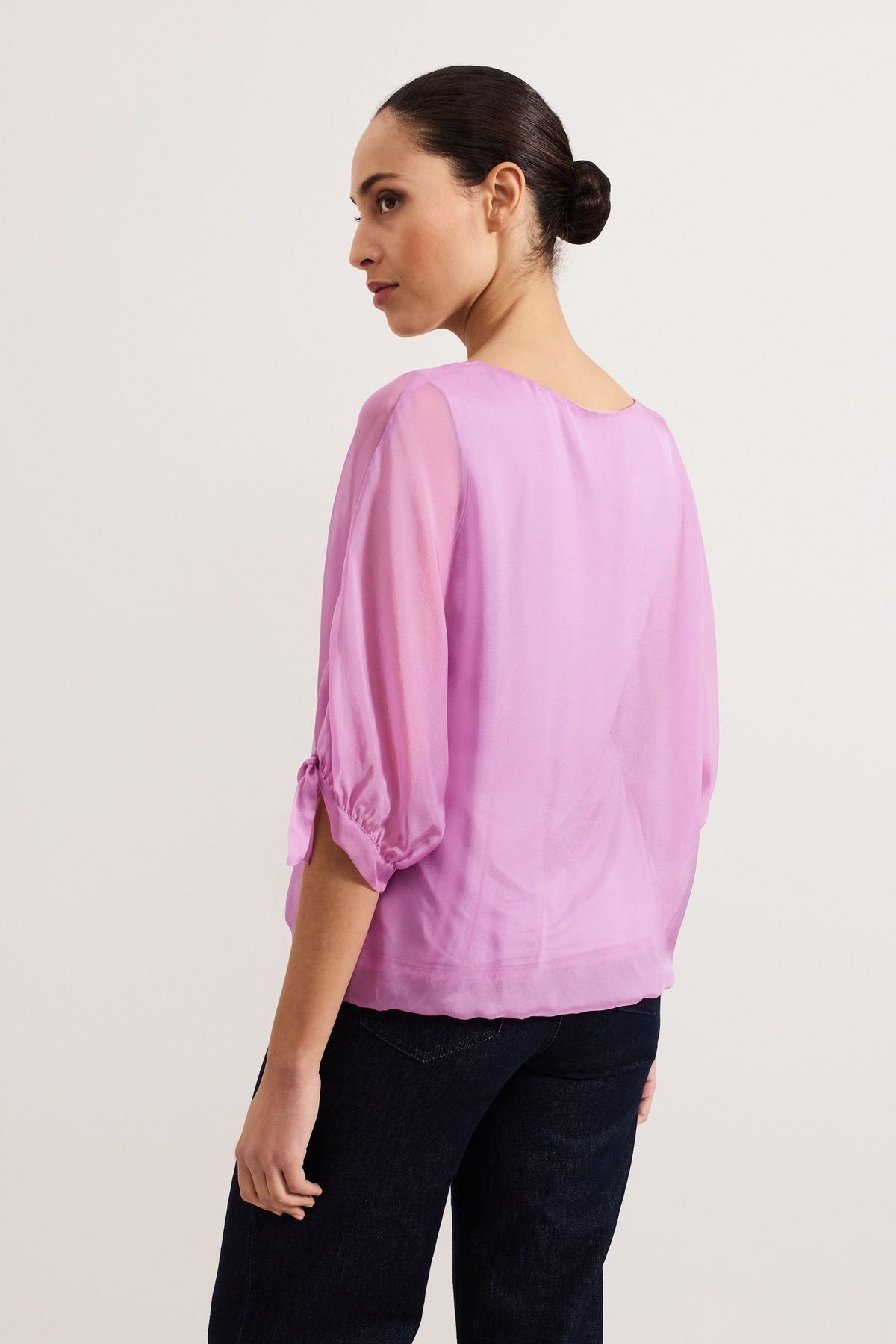 Phase Eight Phase Eight Women's Madison Silk Blouse in Fuchsia - 4