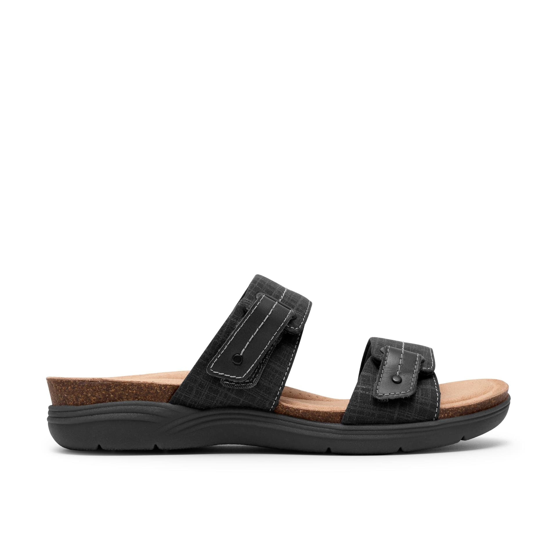 Clarks Clarks Women's April Dusk Black Interest Flat Sandals