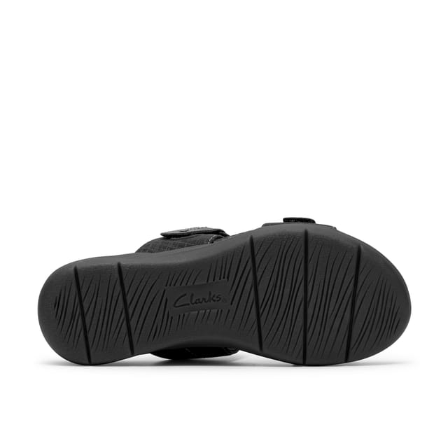 Clarks Clarks Women's April Dusk Black Interest Flat Sandals - 3