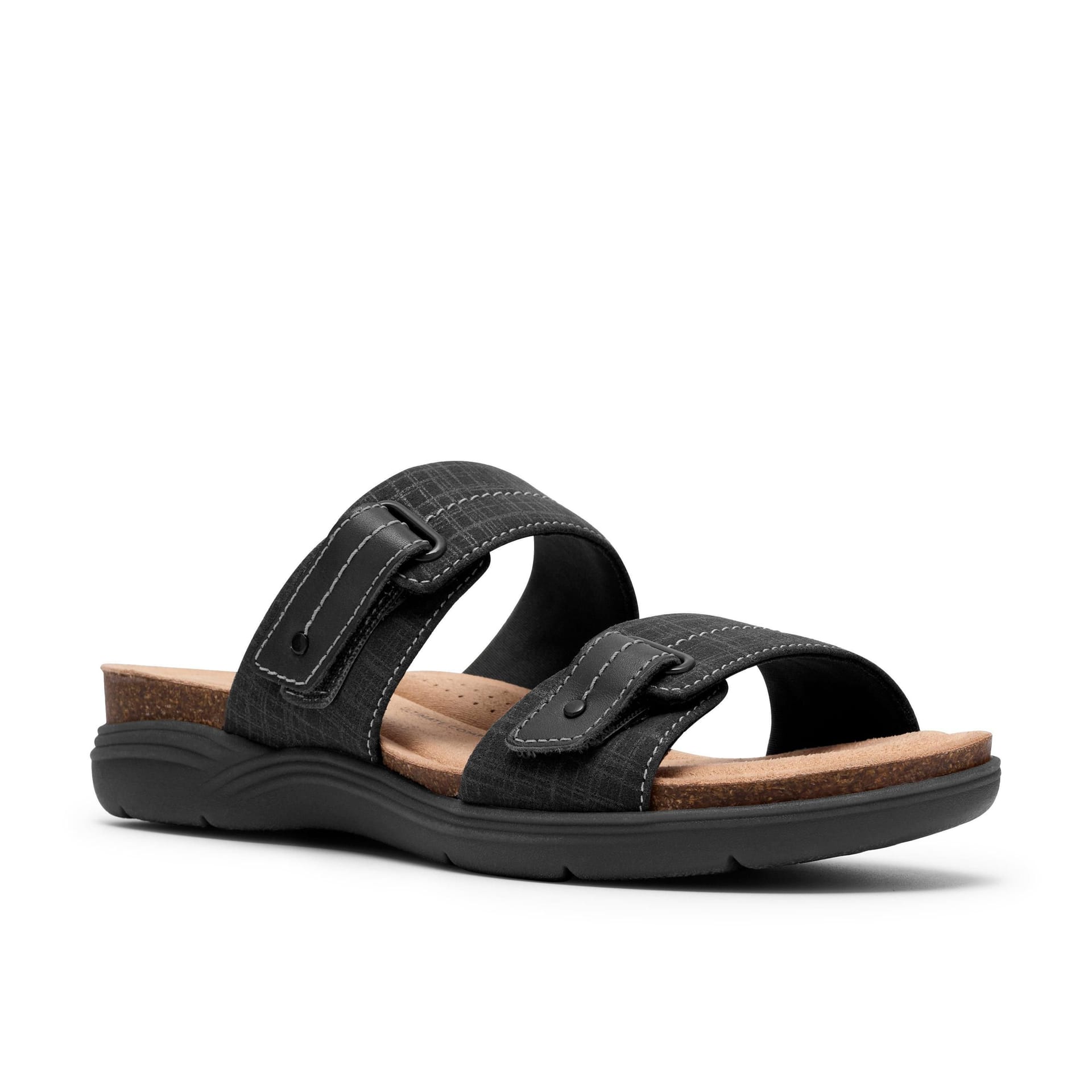 Clarks Clarks Women's April Dusk Black Interest Flat Sandals - 4