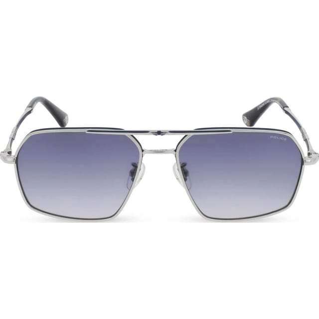 Police Police Men's SPLL86M-580F94 Square/Rectangle Sunglasses in Grey - 2