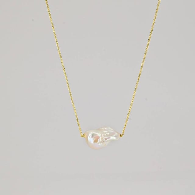 Nudie Jewellery Nudie Jewellery Women's 'Nudie' Nacre Pearl Necklace in 18k Gold - 2