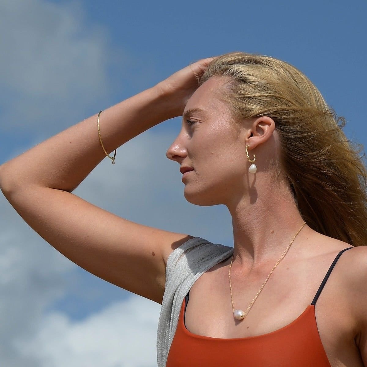 Nudie Jewellery Nudie Jewellery Women's 'Nudie' Nacre Pearl Necklace in 18k Gold - 4