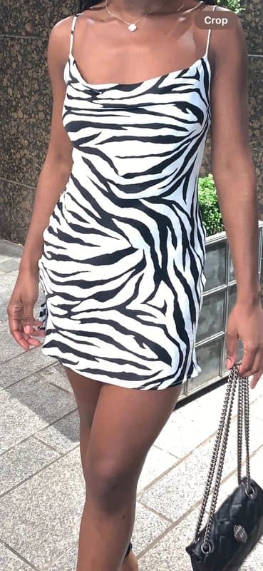 Bershka cowl neck satin mini dress bershka