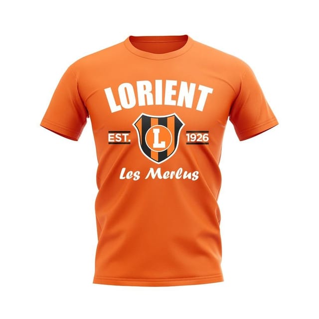 Lorient Lorient Men's Personalised Established Football T-Shirt in Orange - 2