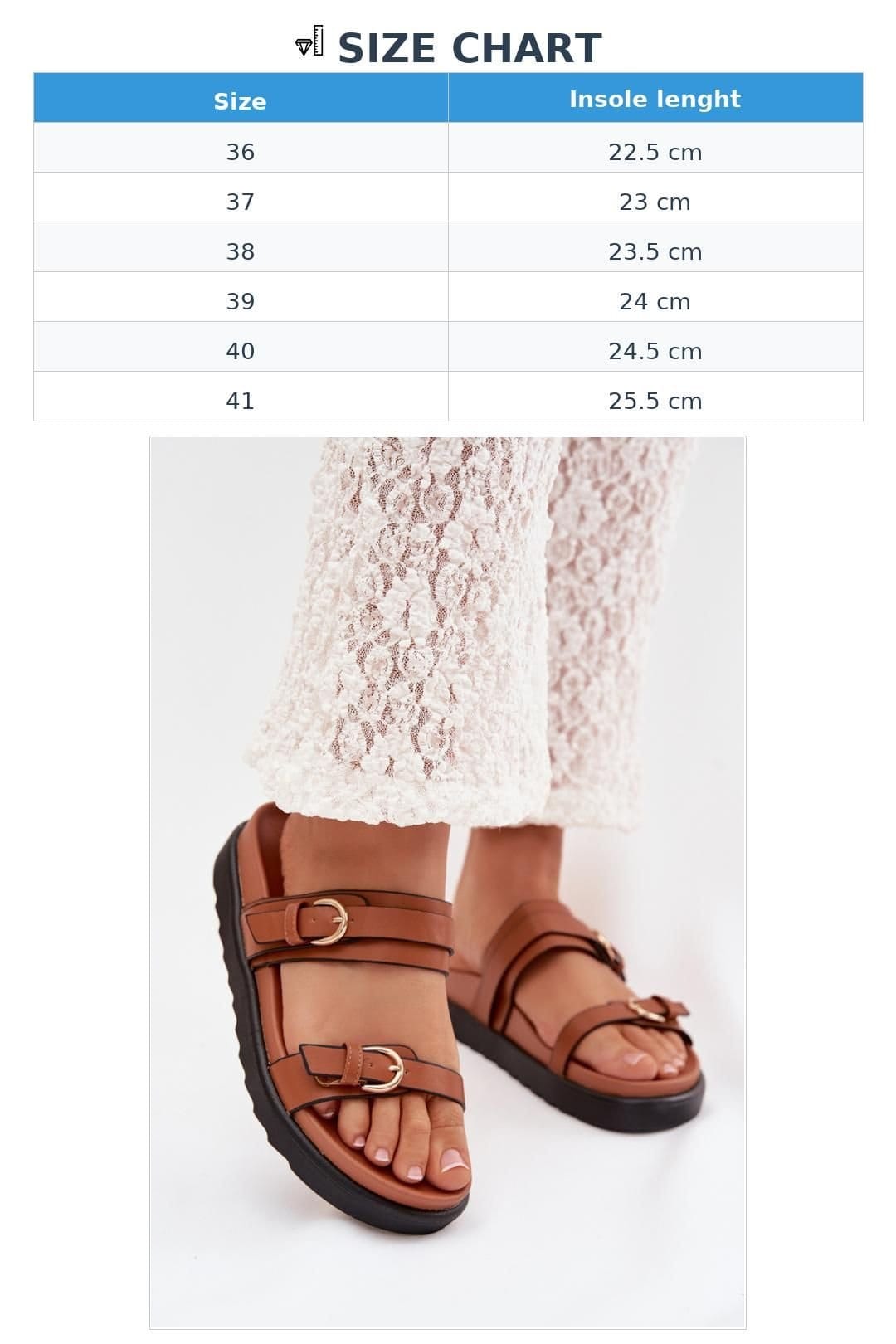 Love Lace Love Lace Women's Platform Sandals with Gold Buckle Straps for Summer Comfort in Brown - 4