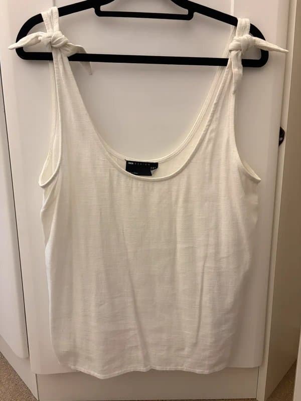 ASOS Design ASOS design linen blend cami with tie detail.