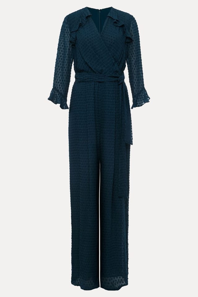 Phase Eight Phase Eight Women's Hattie Wrap Wide Leg Jumpsuit in Dark Navy - 2