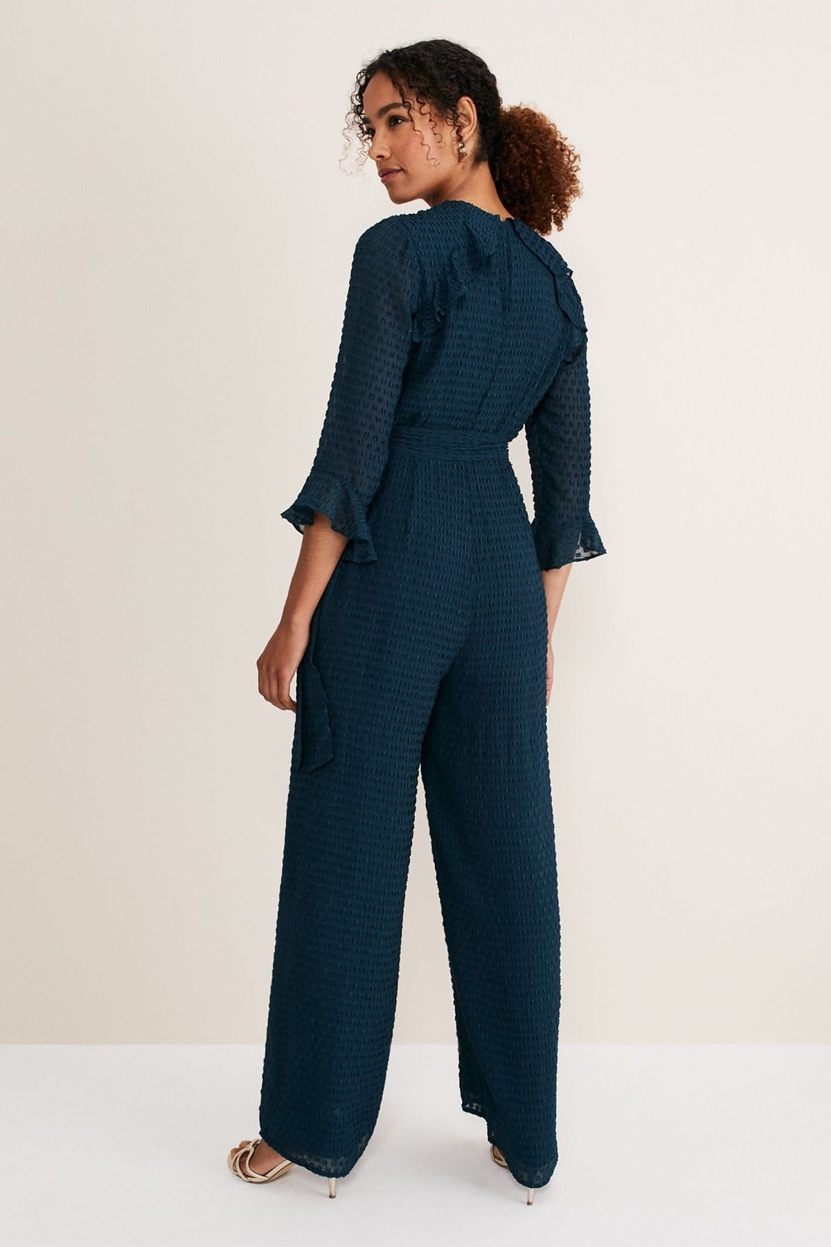 Phase Eight Phase Eight Women's Hattie Wrap Wide Leg Jumpsuit in Dark Navy - 4