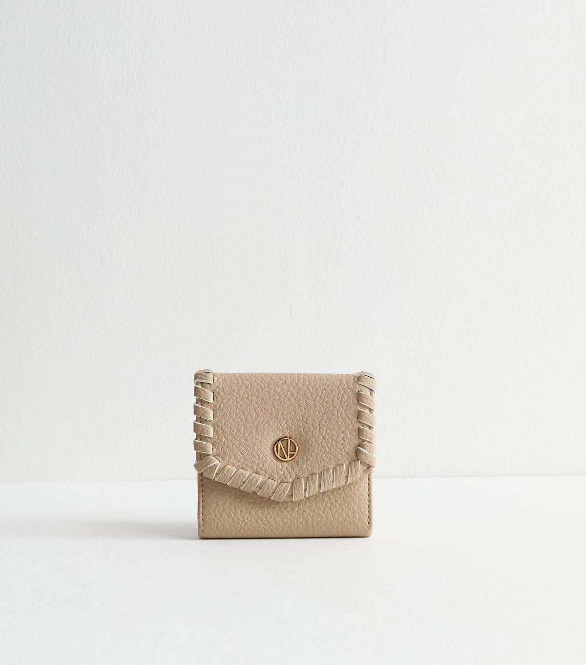 New Look Mink Grained Faux Leather Whipstitched Purse New Look