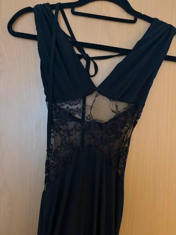 ASOS Lace slinky black dress