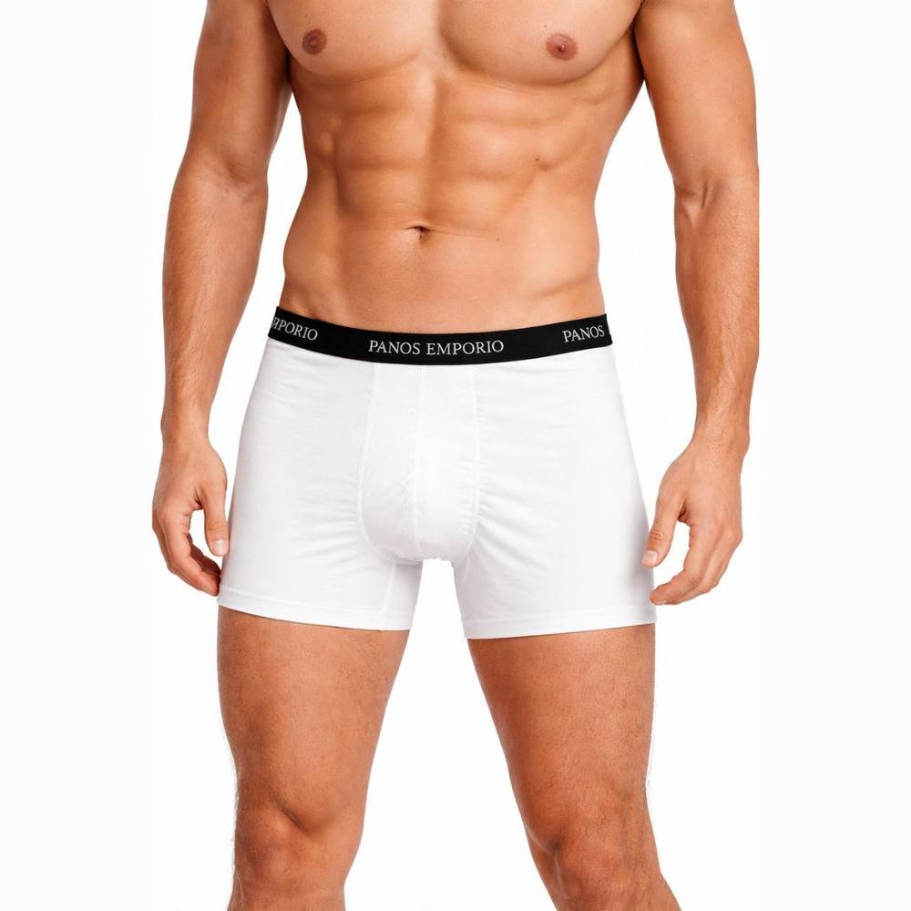 Panos Emporio Panos Emporio Men's Two pack of lyocell boxer in white & elastic waist - 2