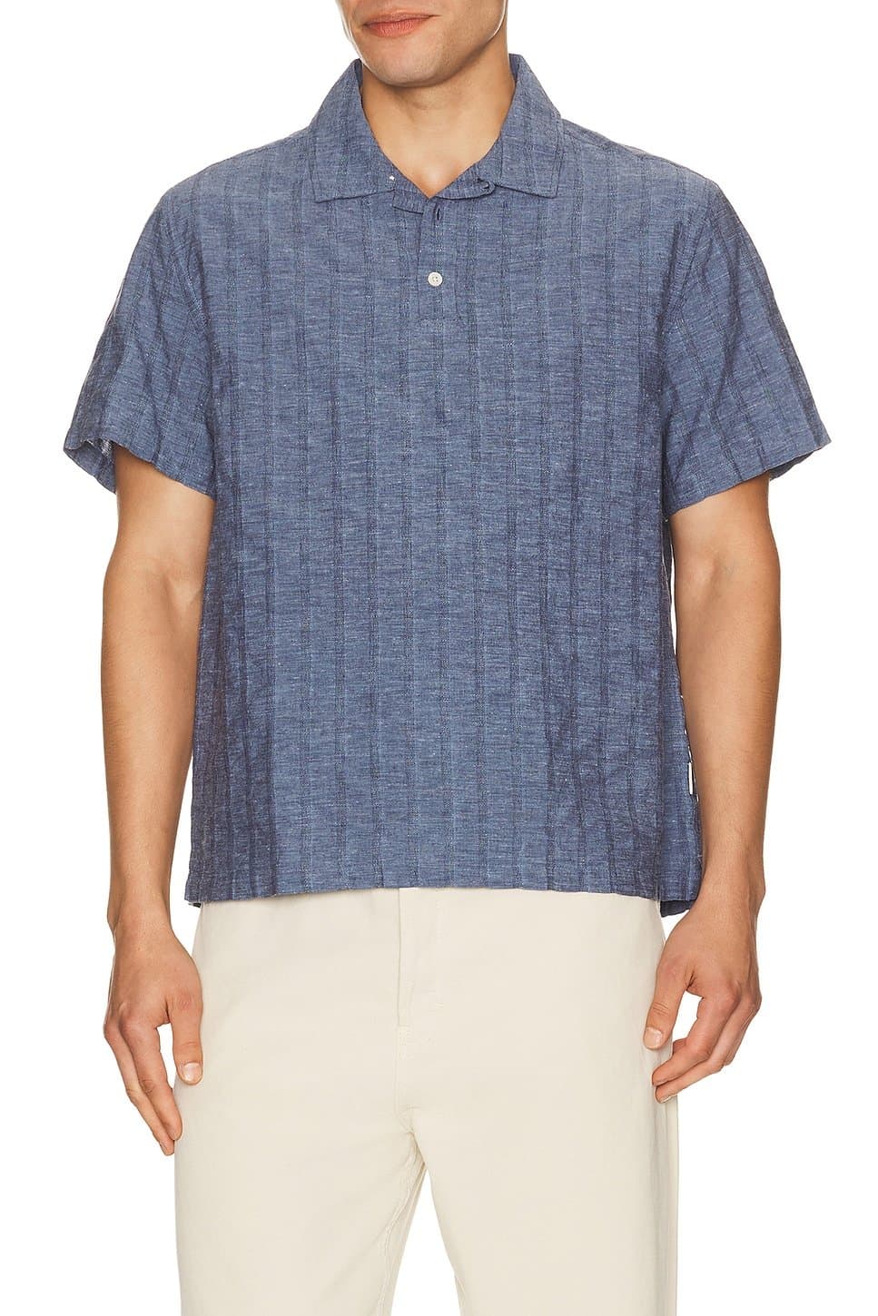 revolve Cotton Linen Pop Over Shirt