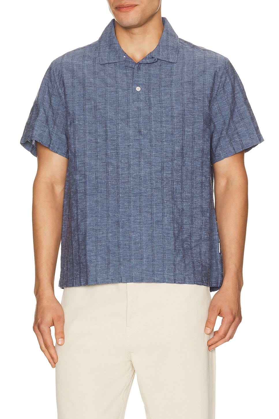 revolve Cotton Linen Pop Over Shirt - 1