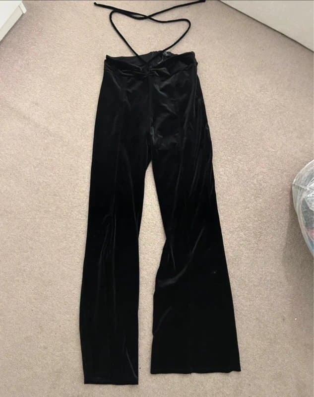 Bershka Black velvet flares Bershka Large