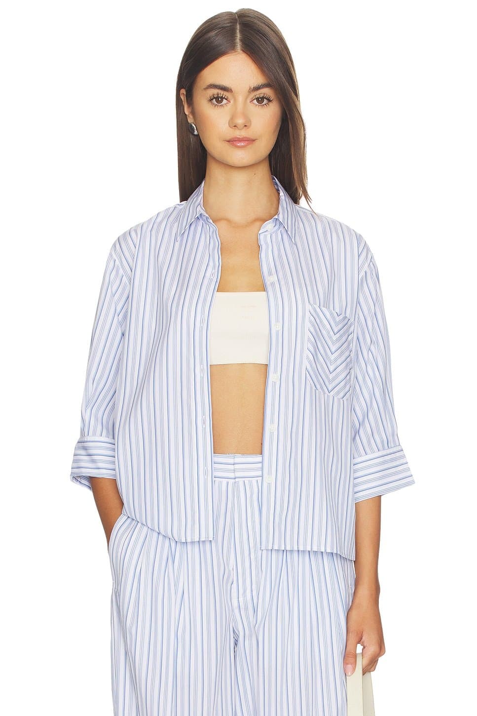 revolve Lucia Stripe Poplin Shirt