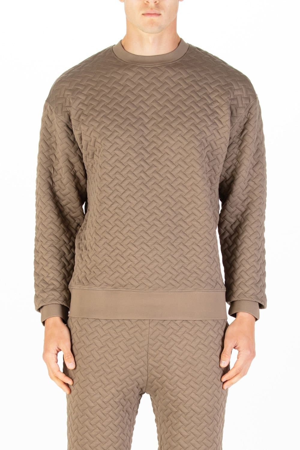 Luke 1977 Luke 1977 Men's Torridon Texture Sweatshirt in Brown