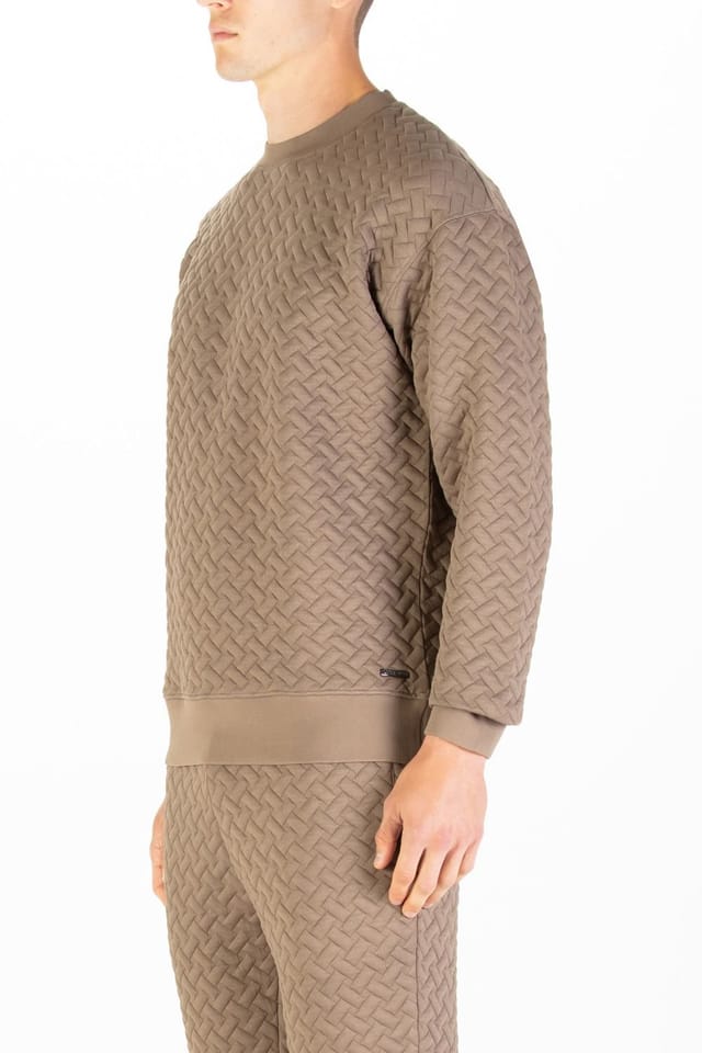 Luke 1977 Luke 1977 Men's Torridon Texture Sweatshirt in Brown - 3