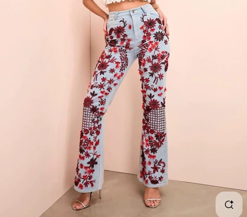 ASOS Design ASOS luxe embellished beaded jeans (uk10)