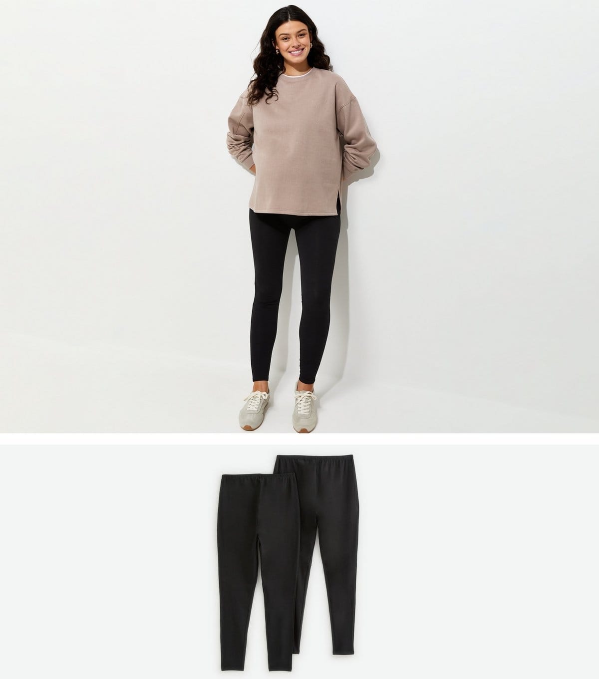 New Look Maternity Pack Of 2 Black Leggings