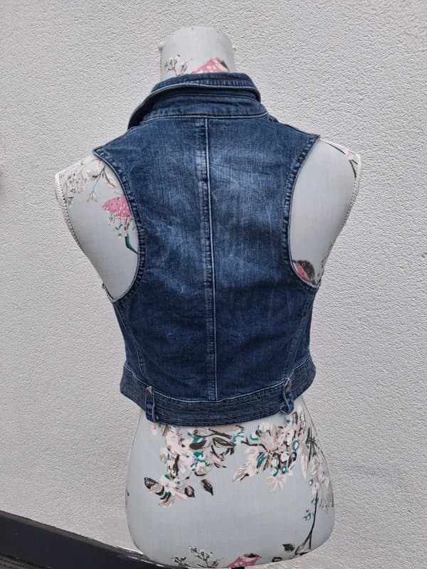 ASOS denim biker waistcoat