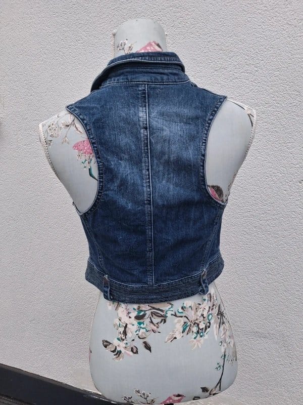 ASOS denim biker waistcoat - 1