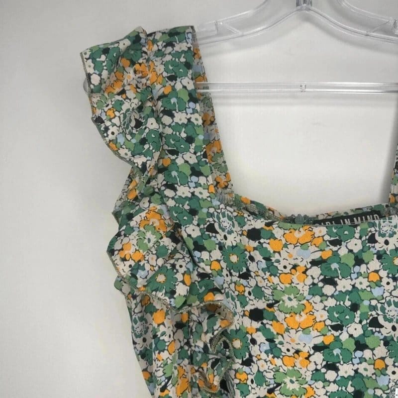 Girl In Mind Green Floral Playsuit