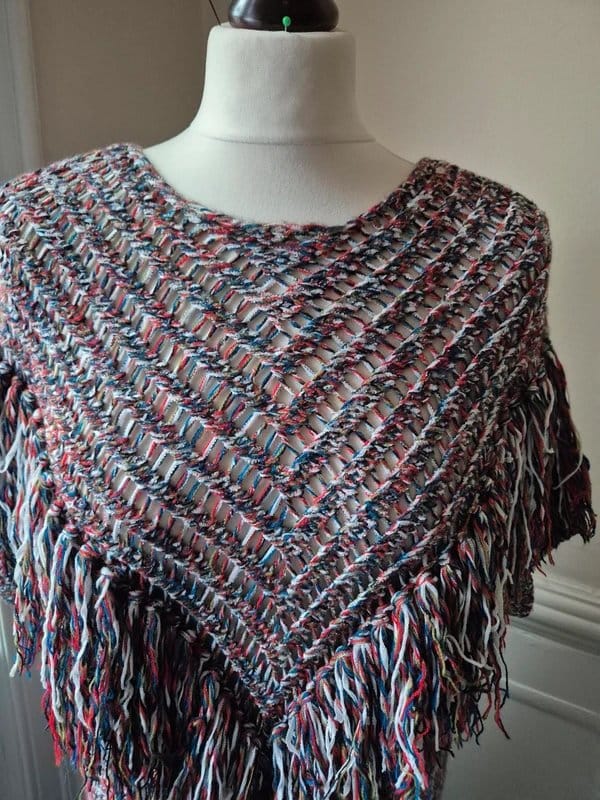 ASOS ASOS 10 fringe tassel multicolour knit rainbow crochet jumper sweater dress boho - 1