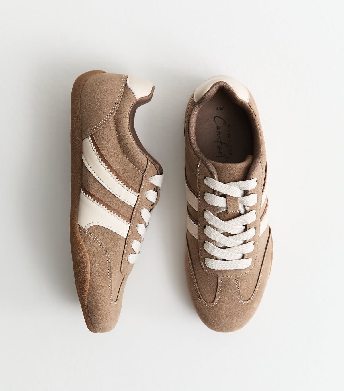 New Look New Look Light Brown Faux Leather Trainers
