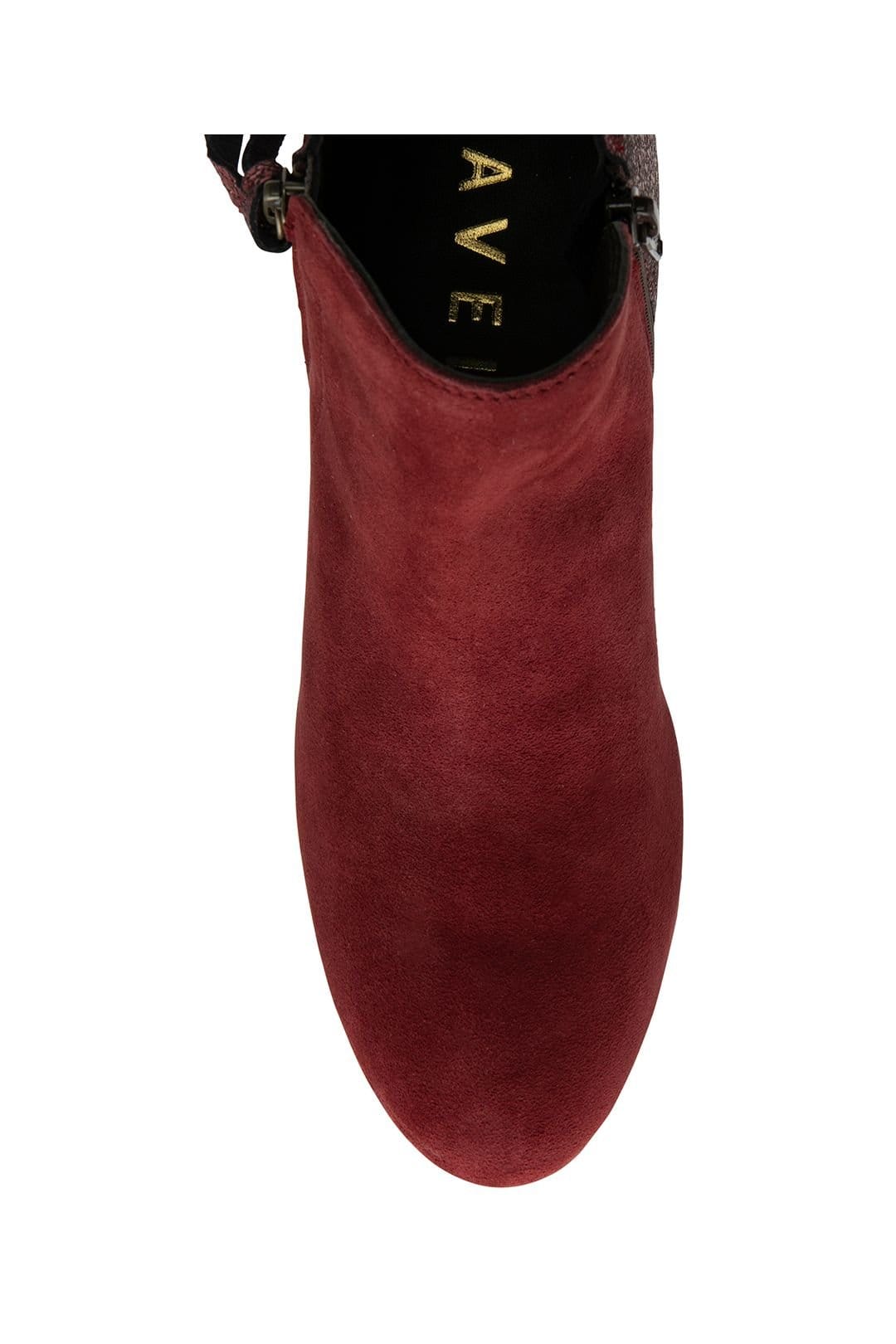 Ravel Ravel Women's 'Tay' Suede Heeled Ankle Boots in Burgundy - 4