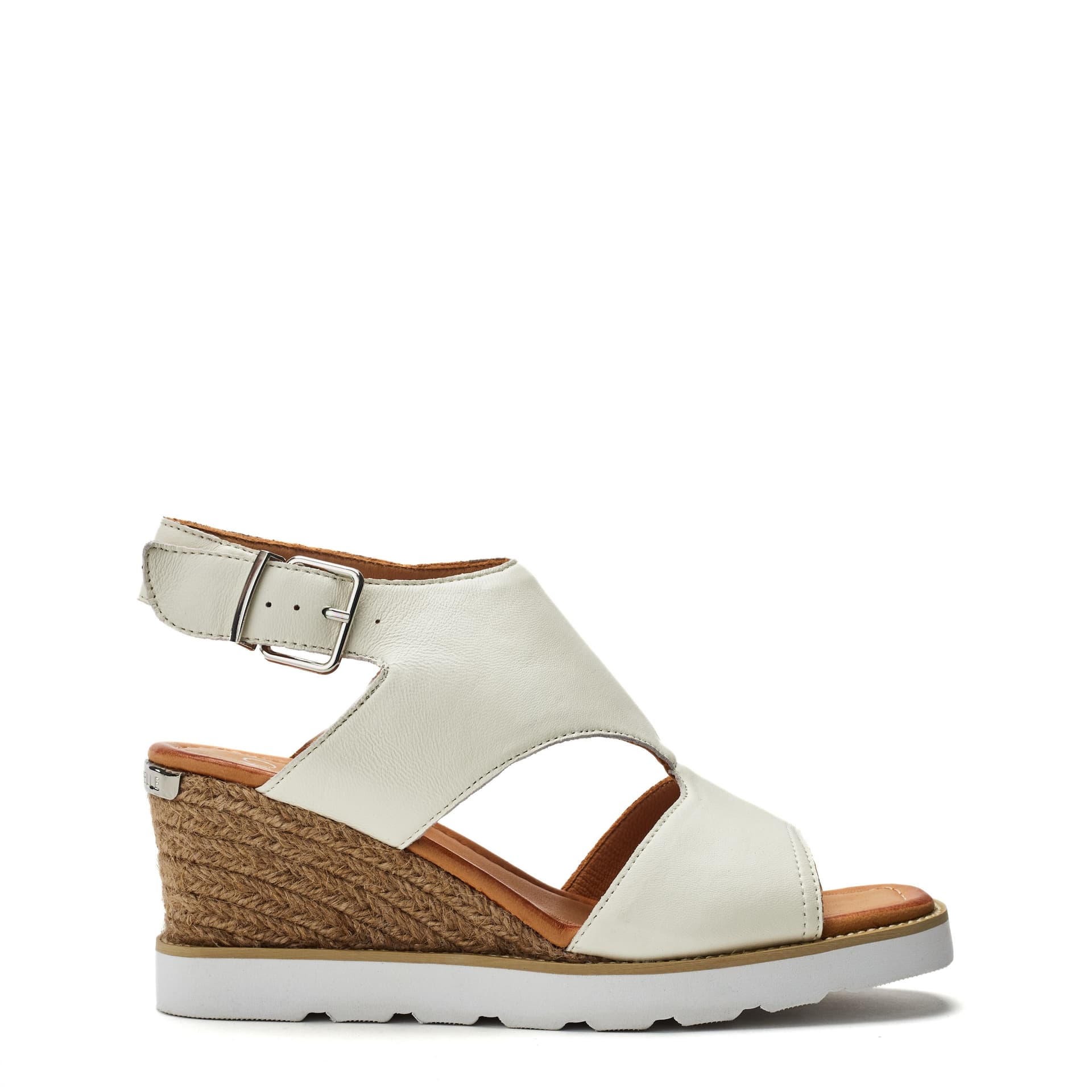 Moda In Pelle Moda In Pelle White Leather Wedges
