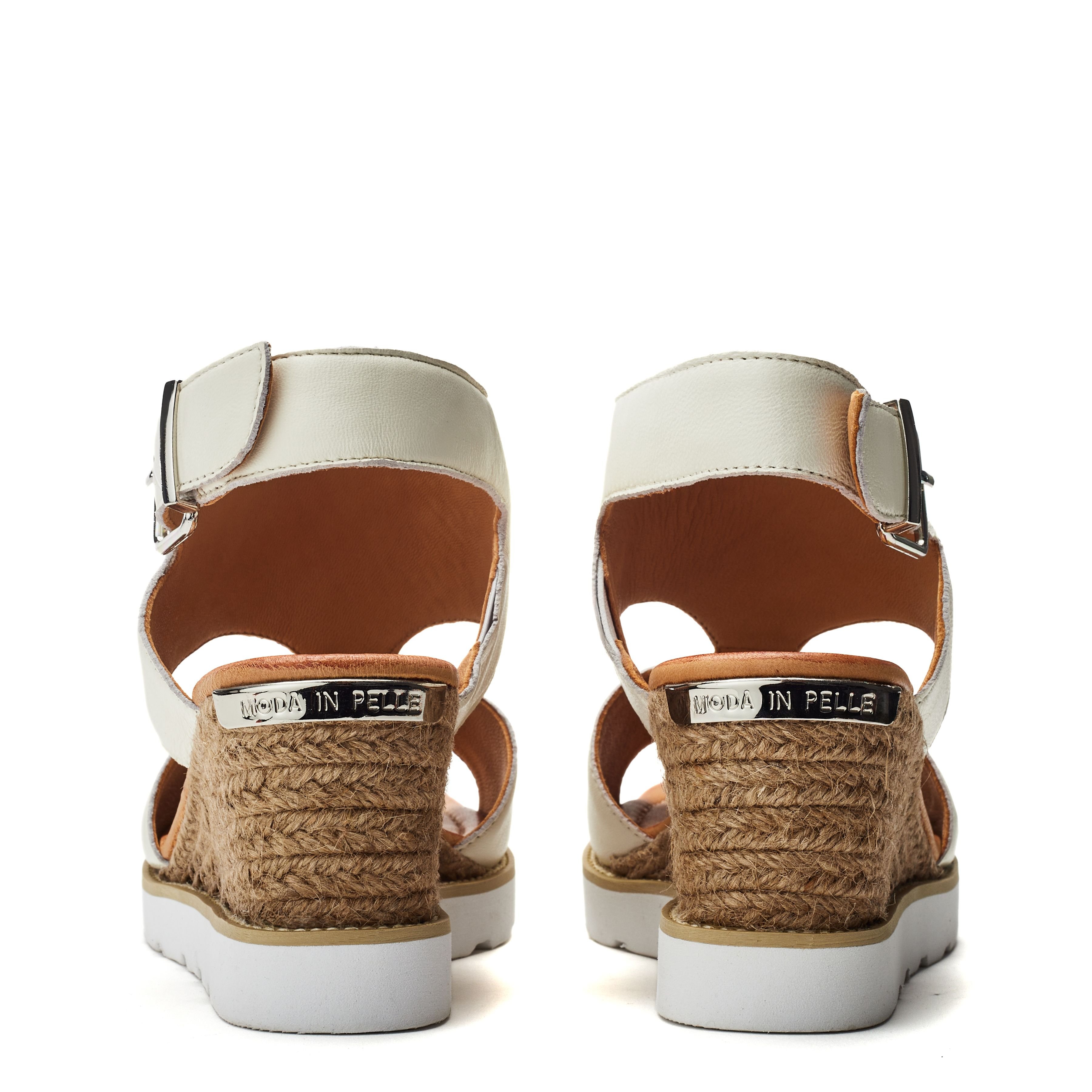 Moda In Pelle Moda In Pelle Women's 'Mapel' Leather Wedges in White - 3