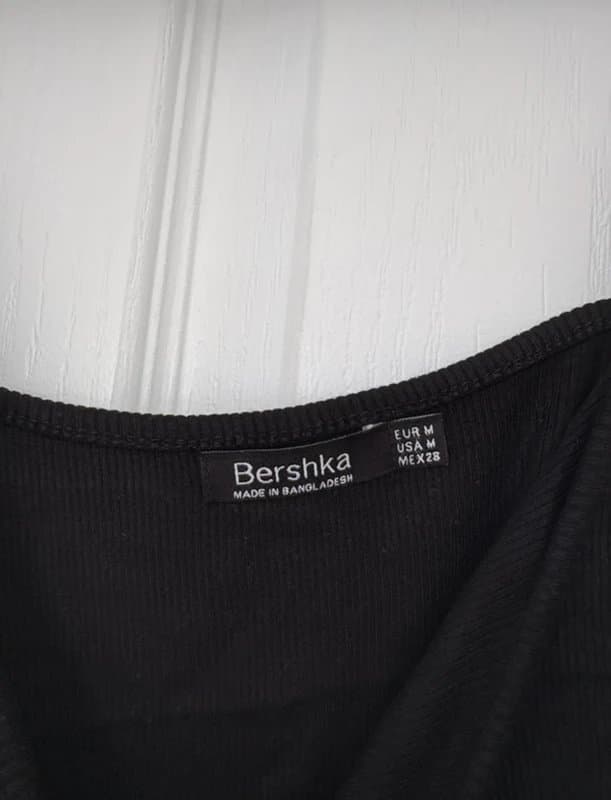 Bershka Black crop top