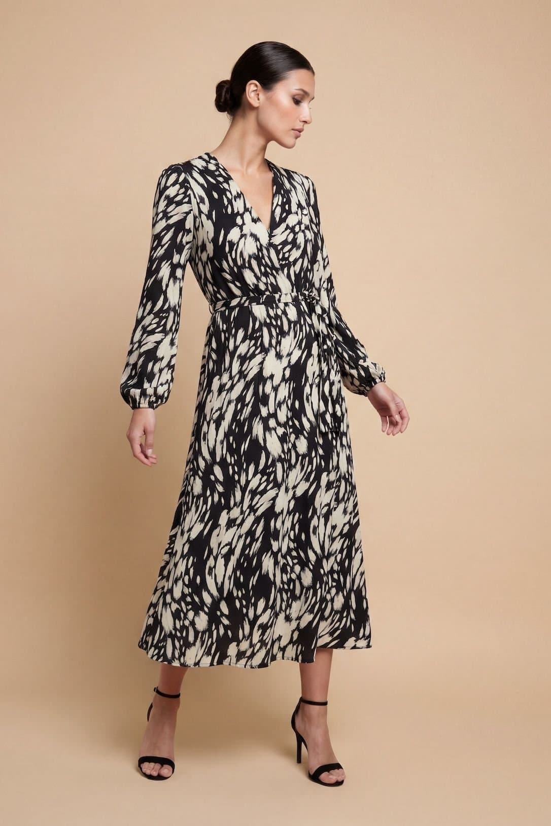 Little Mistress Little Mistress Women's Animal Print Midaxi Dress