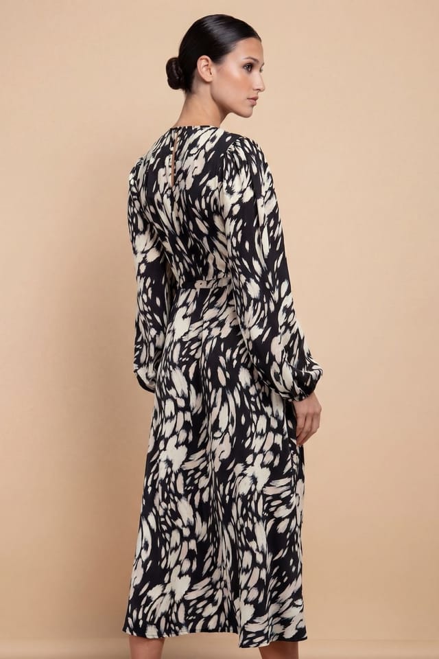 Little Mistress Little Mistress Women's Animal Print Midaxi Dress - 2